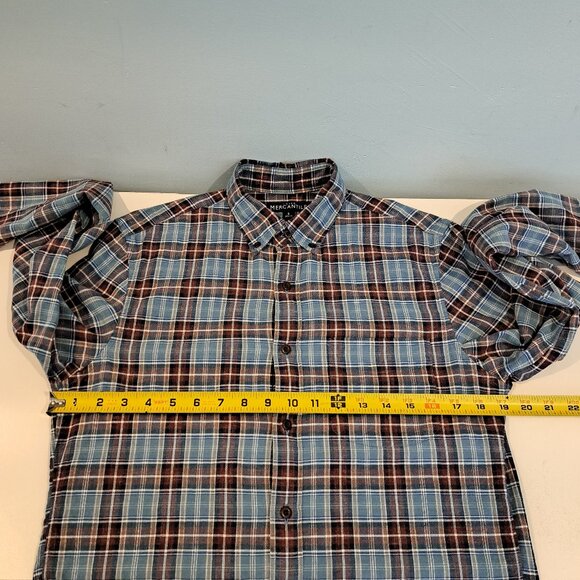 J. Crew Men's Small Mercantile Long Sleeve Button Down Plaid Shirt Style #J4597 - Picture 11 of 15